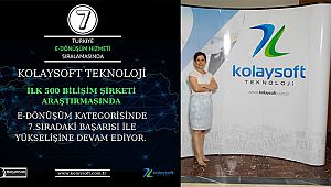 Kolaysoft Teknoloji, e-Dönüşüm Kategorisinde 7.Sırada Yer Aldı