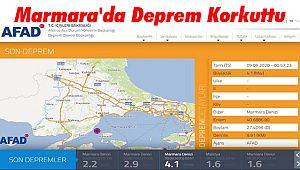 Marmara'da Deprem Korkuttu