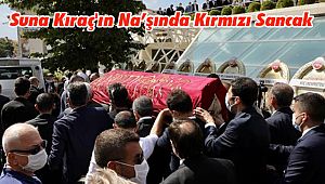 Suna Kıraç'ın Na’şında Kırmızı Örtü Detayı