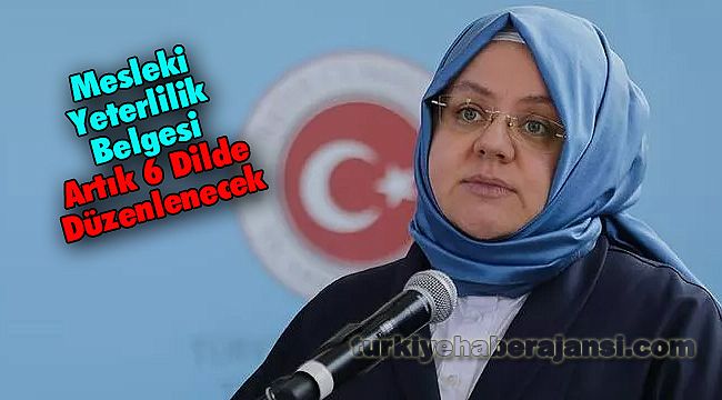Mesleki Yeterlilik Belgesi Artık 6 Dilde Düzenlenecek