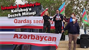 İstanbul Kadıköy'de Karabağ'a Destek Mitingi