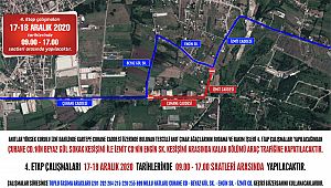 Çuhane Caddesi’nde Geçici Güzergah Uygulaması