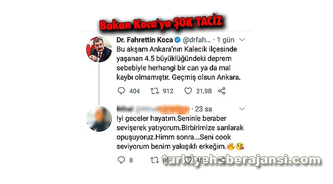 Bakan Koca'ya ŞOK TACİZ