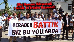 Çiftçi Borcunu Ödeyemedi 1 Günde 10 Traktör Haczedildi