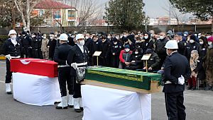 Polis ve Öğretmen Çiftin Cenazeleri Törenle Uğurlandı 