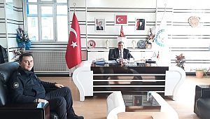İlçe Emniyet Amiri Kılıç'tan meslektaşı Başkan Teke'ye ZİYARET 