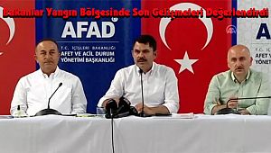 Bakanlar Yangın Bölgesinde Son Gelişmeleri Değerlendirdi