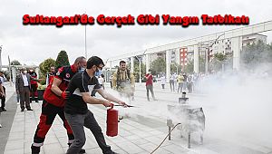Sultangazi'de Gerçek Gibi Yangın Tatbikatı