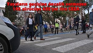 Yayaların geçişine öncelik vermeyen 142 sürücüye 652'şer lira CEZA 