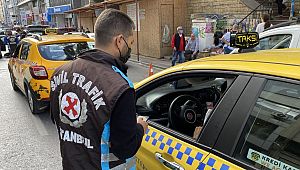 Sivil trafik polisleri taksi denetimi yaptı