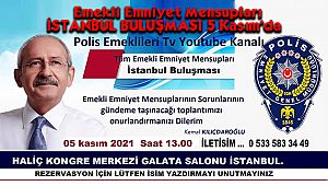  Emekli Emniyet Mensupları İSTANBUL BULUŞMASI 5 Kasım'da 