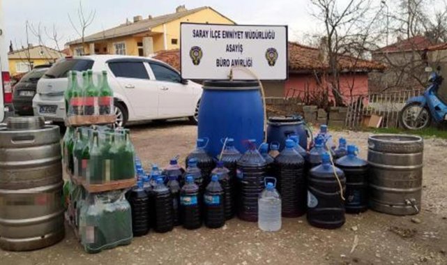 Tekirdağ’da 580 litre ‘sahte içki’ ele geçirildi; 4 gözaltı