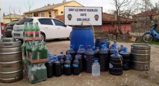 Tekirdağ’da 580 litre ‘sahte içki’ ele geçirildi; 4 gözaltı