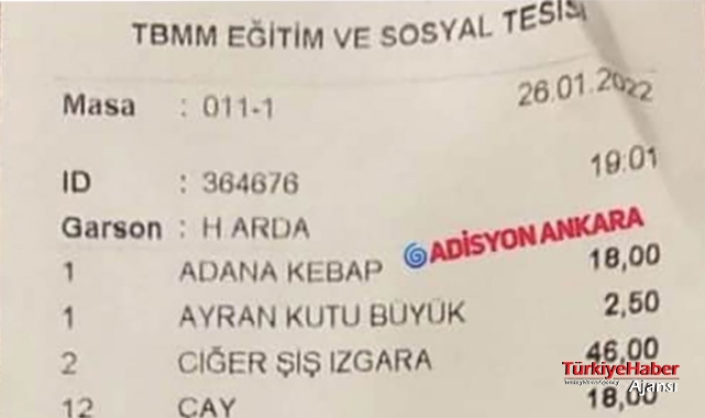 TBMM Lokantasında Fiyatlar Sudan Ucuz