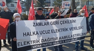 Vatan Partisinden Pazaryeri ilçesinde “Elektrik zamları geri çekilsin”
