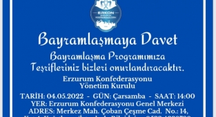 ERKON'dan Bayramlaşma Programına Davet