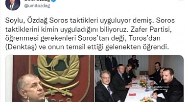 Ümit Özdağ'dan Süleyman Soylu'ya fotoğraflı Yanıt: Soros taktiklerini kimin uyguladığını biliyoruz 