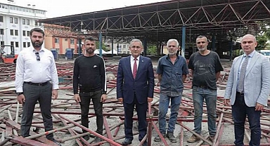 Kütahya Merkez pazar yerinde çalışmalar tam gaz