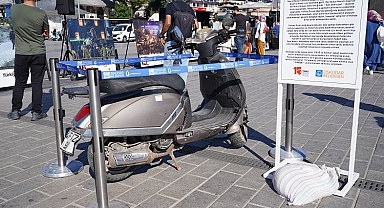 Şehit Ercan'ın motosikleti sergileniyor