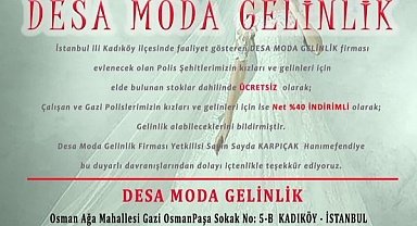 Polis Ailelerinin Kız Çocuklarına İNDİRİMLİ Gelinlik 