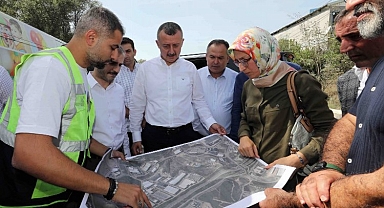 Kocaeli'de cadde ve yol çalışmalarına yakın mercek