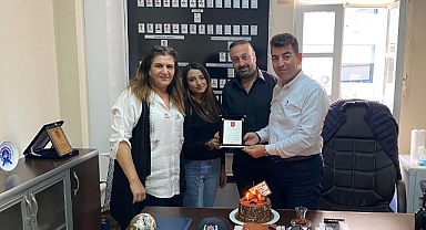 TUMED Ailesinden Polis Merkezi Amiri Sefer Güngör'e Pastalı KUTLAMA