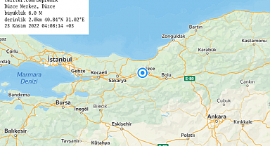 Düzce'de Korkutan Deprem