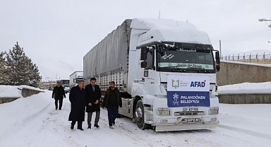 Depremzedelere Palandöken’den 18 TIR Dolusu Yardım