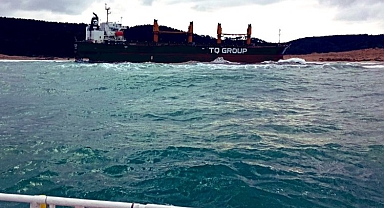 İstanbul Şile'de karaya oturan gemi yüzdürüldü