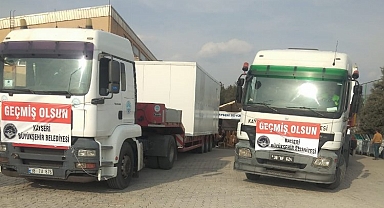 Kayseri'den deprem bölgesine destek
