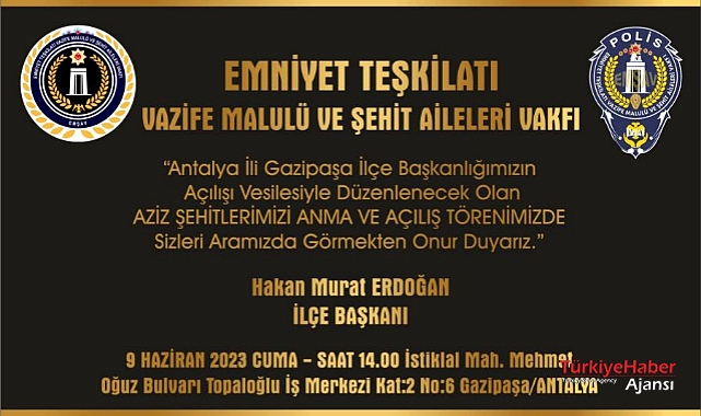EMŞAV Antalya Gazipaşa Şubesi Bugün Açılıyor..!