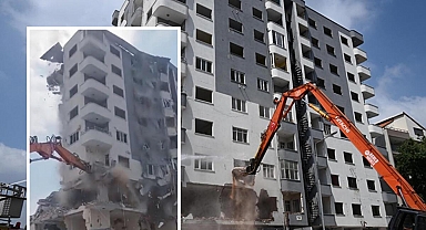 Osmaniye'de bina yıkım sırasında çöktü