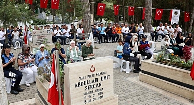 Şehit polis Ümit Sercan, kabri başında dualarla anıldı