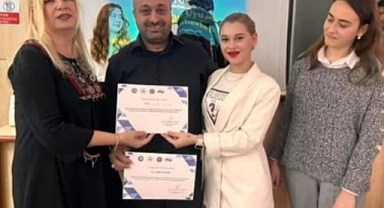 Başkan Bedri Yalçın'a Teşekkür Belgesi 