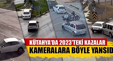 Kütahya'da Trafik Kazaları Kameralara Yansıdı 