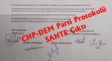 'CHP-DEM Parti Protokolü İddiası; SAHTE Çıktı