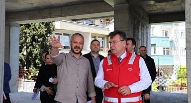 Başkan Aksu, Poligon Spor Tesisi İnşaatını İnceledi