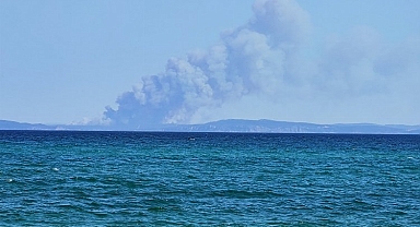 Eceabat'ta orman yangını! Boğaz trafiği askıya alındı!
