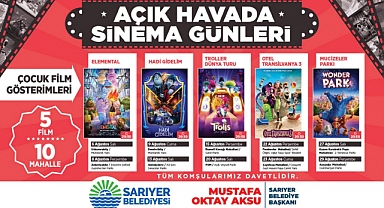 Sarıyerli Çocuklar İçin Açık Havada Film Gösterimleri Başlıyor