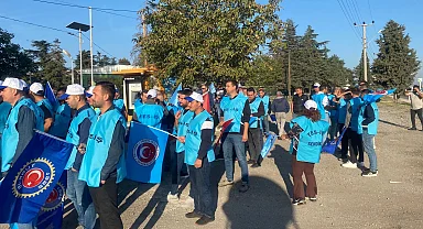 Tes-İş  üyelerinden İpsala'da eylem