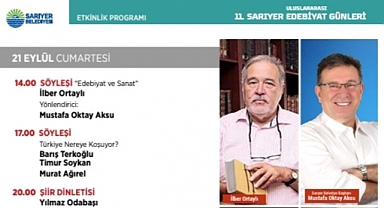 Uluslararası 11. Sarıyer Edebiyat Günleri Hafta Sonu Dopdolu Geçecek