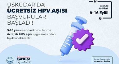 Üsküdar’da Ücretsiz Uygulanacak HPV Aşısı İçin Başvurular Alınmaya Başladı