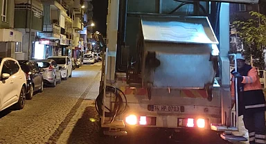 Atık biriktirme ekipmanları ve çevresi temizlendi