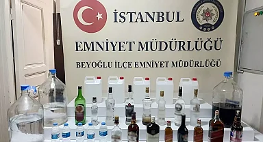 Beyoğlu'nda 72 Litre Sahte İçki Ele Geçirildi