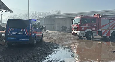 Düzce'de fabrikada yangın
