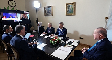 Cumhurbaşkanı Erdoğan, Çevrimiçi Liderler Toplantısı'na Katıldı 