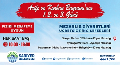 Sarıyer Belediyesi’nden Mezarlıklara Ücretsiz Servis Hizmeti