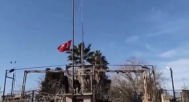 Nusaybin sınırında provokasyon! DEM Partililer Türk bayrağına Saldırdı