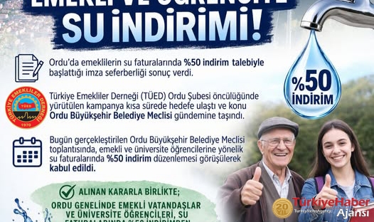Emeklilere ve Öğrencilere Su İndirimi Müjdesi 
