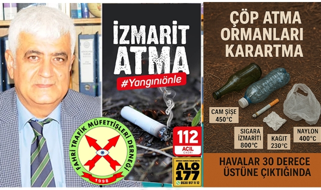 Araçtan izmarit ve çöp atanlara uyarı: Trafiğin sivil gözleri izmariti affetmeyecek